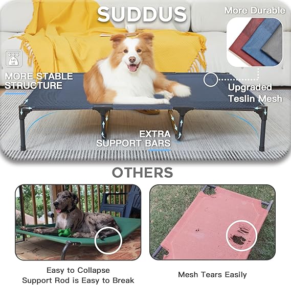 Shada Pets Large Vent Elevated Dog Bed (50kg)
