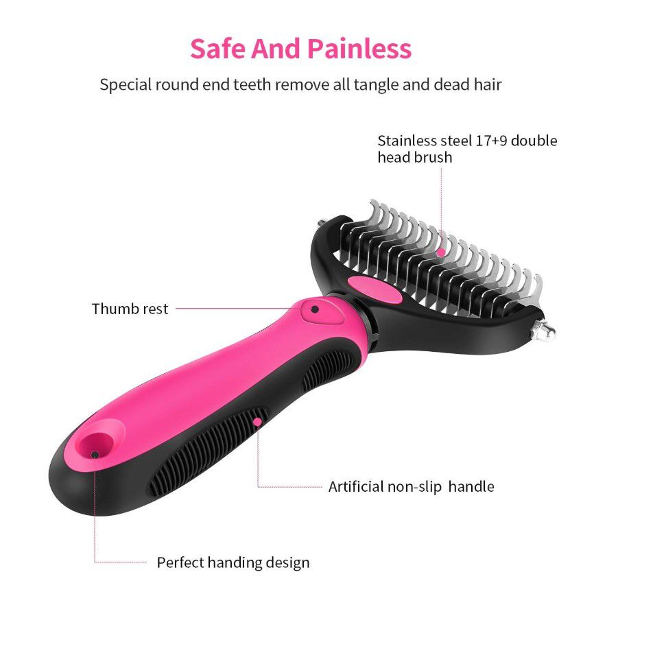 Dematting Comb & Grooming Tool for Cats & Dogs