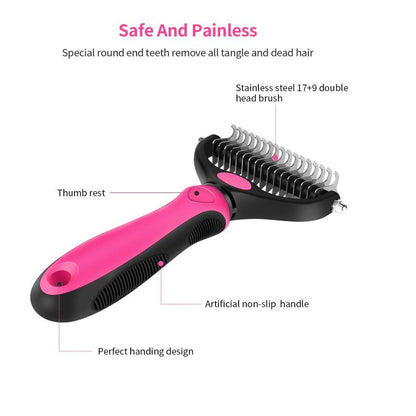 Dematting Comb & Grooming Tool for Cats & Dogs