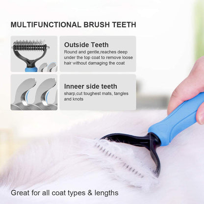 Dematting Comb & Grooming Tool for Cats & Dogs