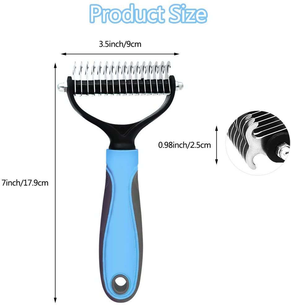 Dematting Comb & Grooming Tool for Cats & Dogs